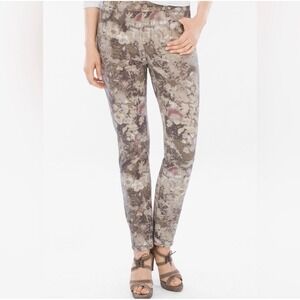 Chicos Jeans So Slimming Girlfriend Ankle Floral Tapestry 0 Mosaic 4 High Rise